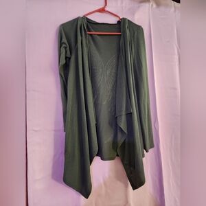 Sage Green Fairy Wing Hooded Cardigan